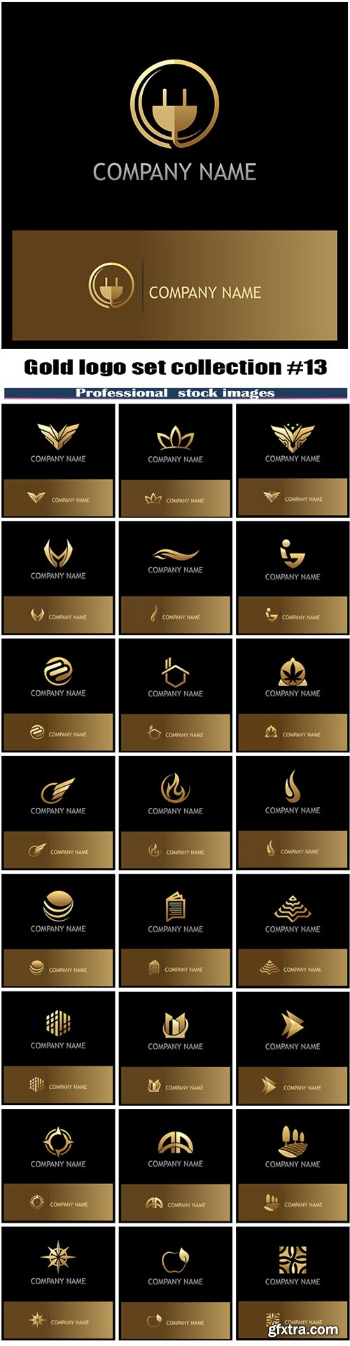 Gold logo set collection #13