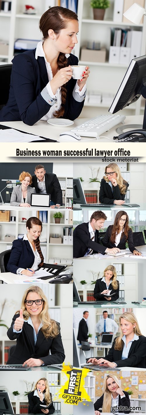 Business woman successful lawyer office