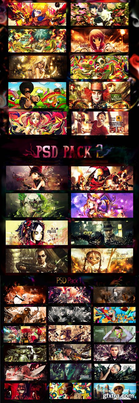 37 PSDs Pack with Awesome Effects