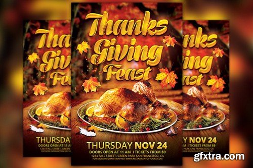 CM - Thanksgiving Feast Flyer Template 949244