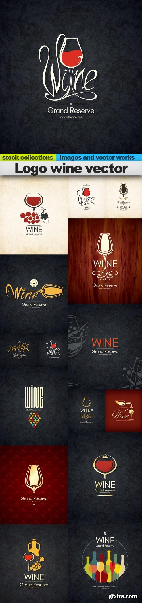 Logo wine vector, 15 x EPS