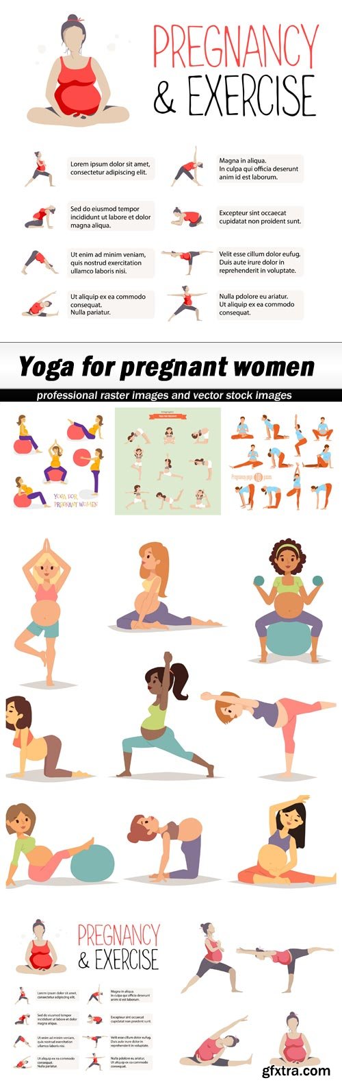 Yoga for pregnant women - 6 EPS