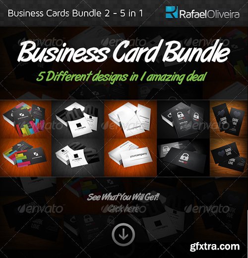 Graphicriver Business Cards Bundle 2 - 5 in 1 350265