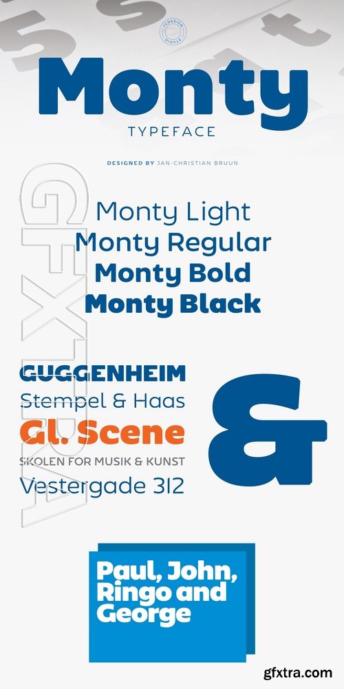 Monty - 4 fonts: $12.00