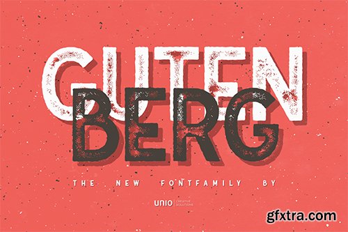 Gutenberg - Font Family 4 FONTS