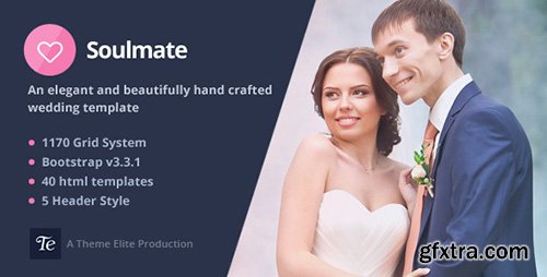 ThemeForest - Soulmate v1.0 - Responsive Bootstrap 3 Wedding Template - 10783980