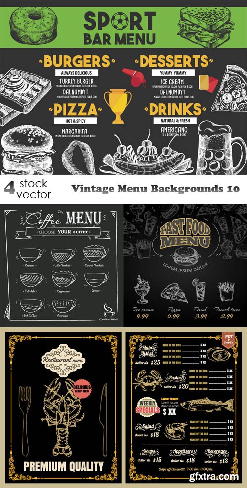 Vectors - Vintage Menu Backgrounds 10