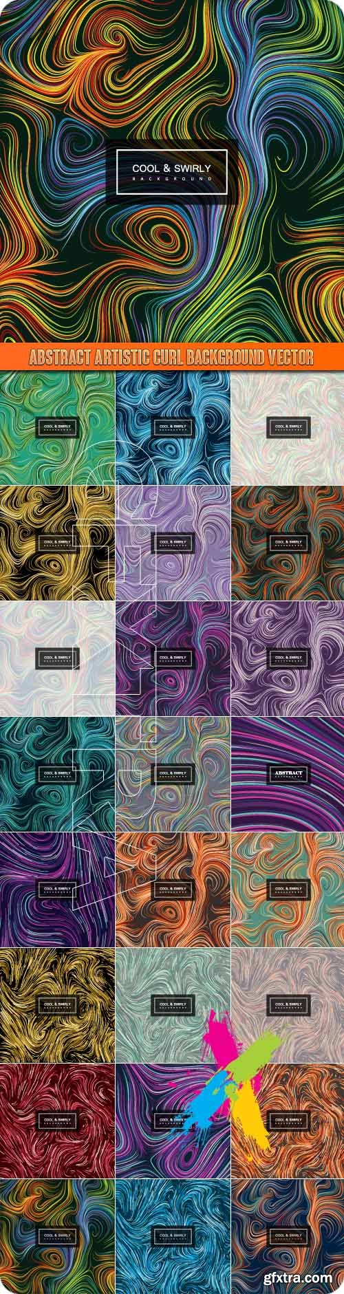 Abstract artistic curl background vector