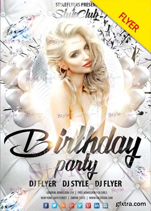 Birthday Party V7 PSD Flyer Template
