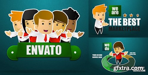 Videohive Corporate Sticker Cartoon with Kinetic Typo 5108526
