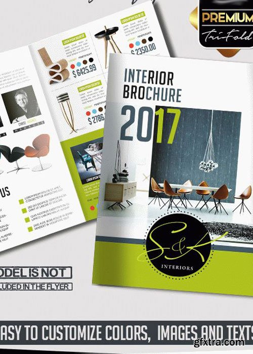 Interior Premium Bi-Fold PSD V4 Brochure Template