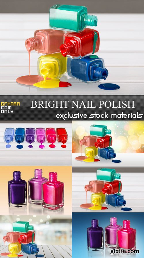 Bright Nail Polish - 6 UHQ JPEG