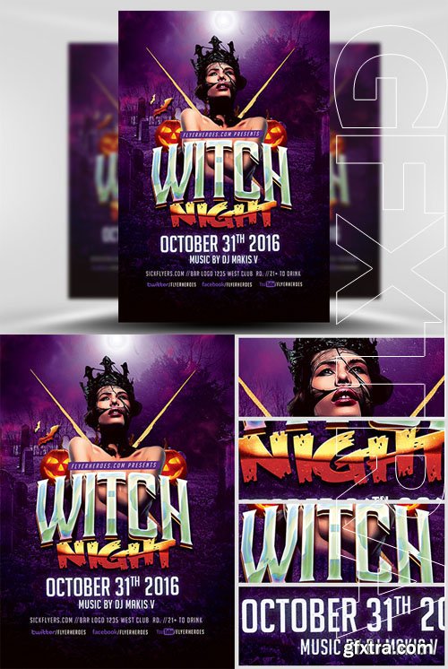 Witch Night Flyer Template
