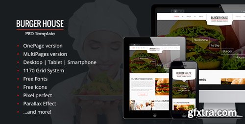 ThemeForest - BurgerHouse – Restaurant – Responsive PSD Template 6895430