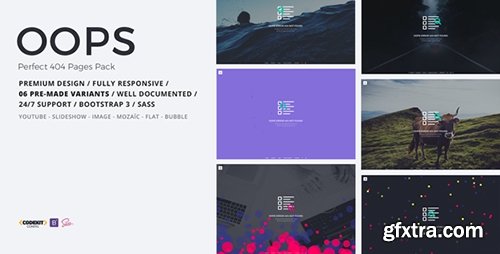 ThemeForest - OOPS v1.0 - Perfect 404 Pages Pack - 18243721