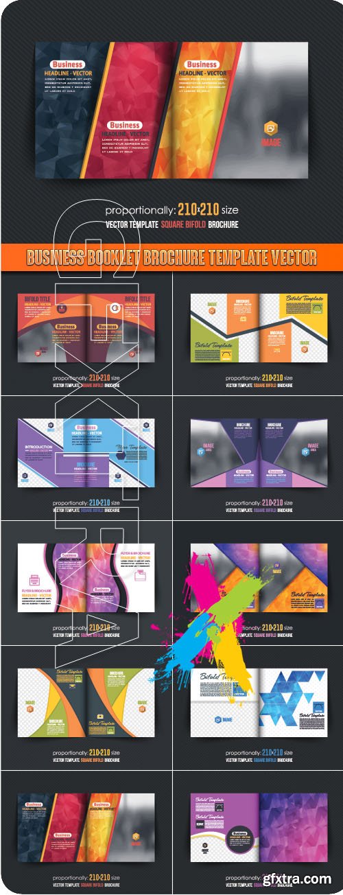 Business booklet brochure template vector
