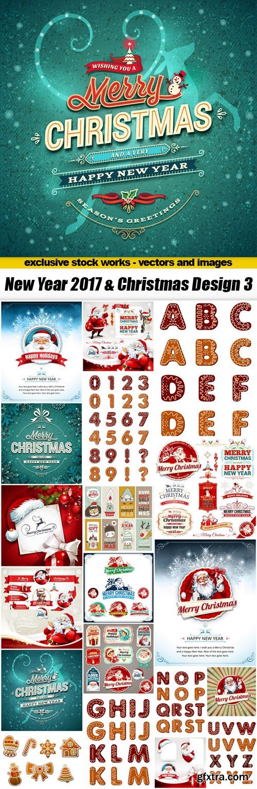 New Year 2017 & Christmas Design 3 - 20xEPS