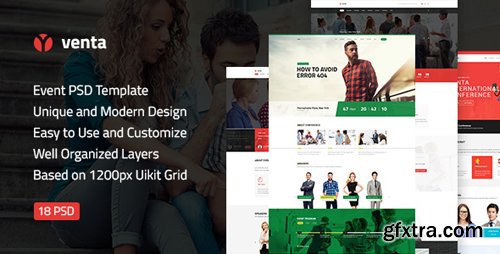 ThemeForest - Venta — Event & Conference/Blog/Business PSD Template 16991896