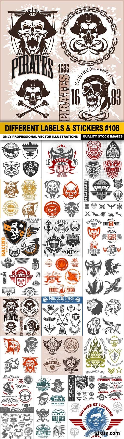 Different Labels & Stickers #108 - 25 Vector