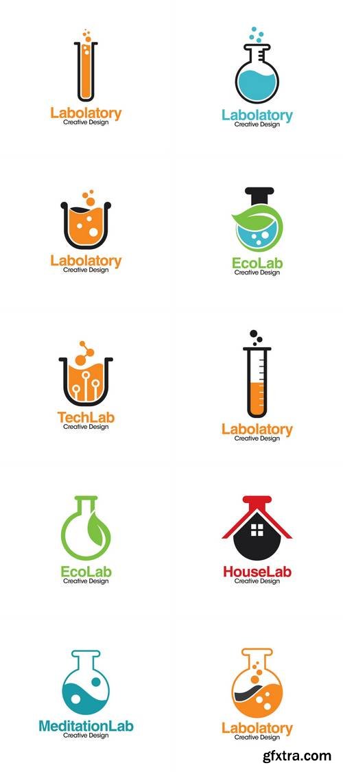 Laboratory Creative Concept Logo Design Template
