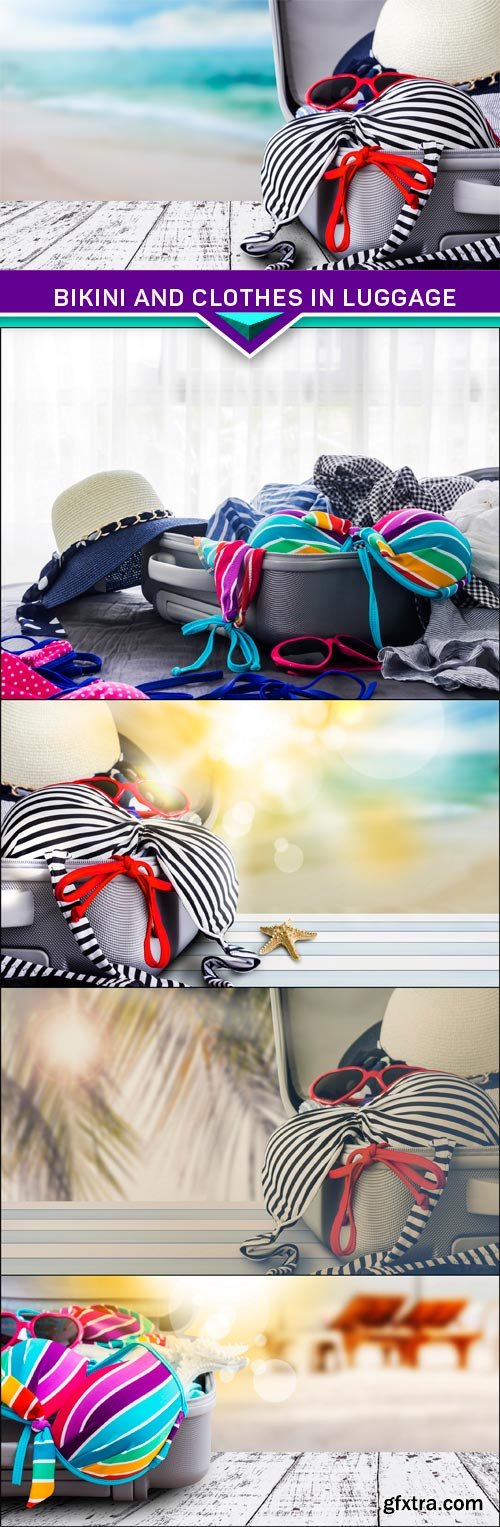 Bikini and clothes in luggage 5X JPEG