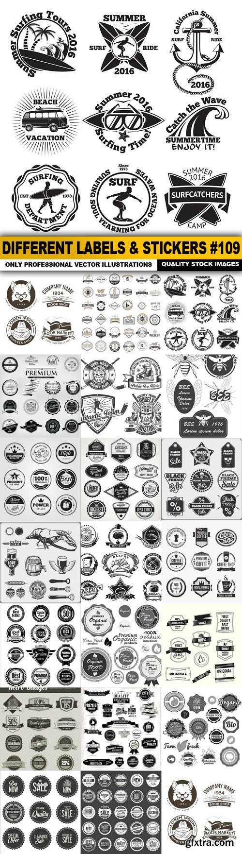 Different Labels & Stickers #109 - 20 Vector