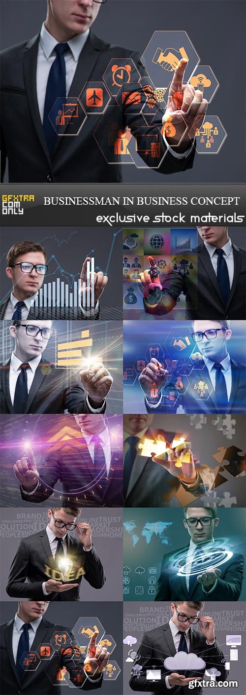 Businessman in business concept, 10 x UHQ JPEG