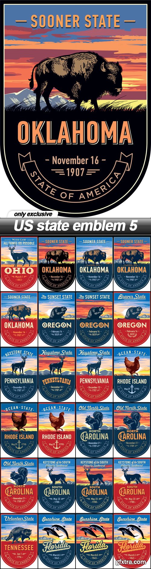 US state emblem 5 - 24 EPS