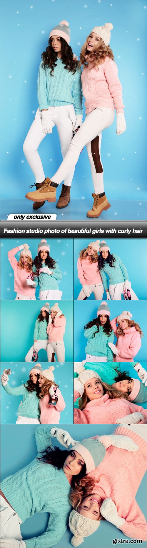 Fashion studio photo of beautiful girls with curly hair - 8 UHQ JPEG