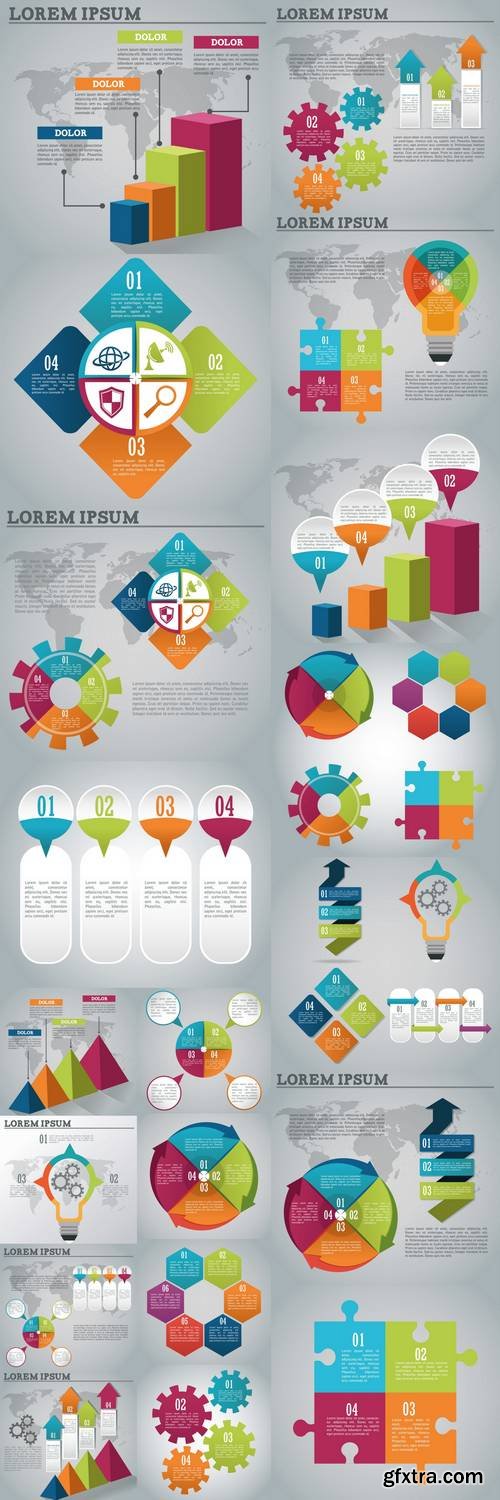 Infographic Data Information and Options Theme - Colorful Design