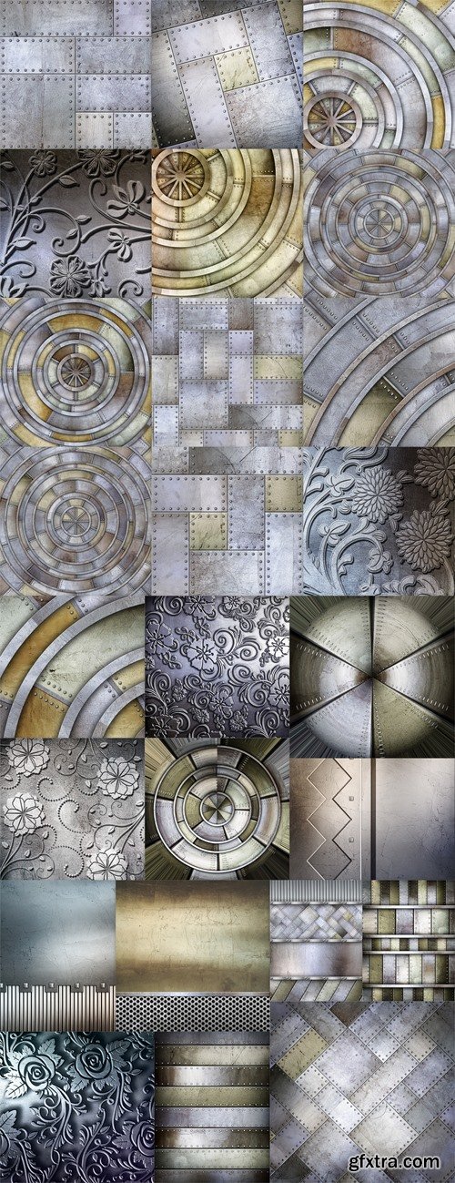 Seamless metallic tiles background part 5