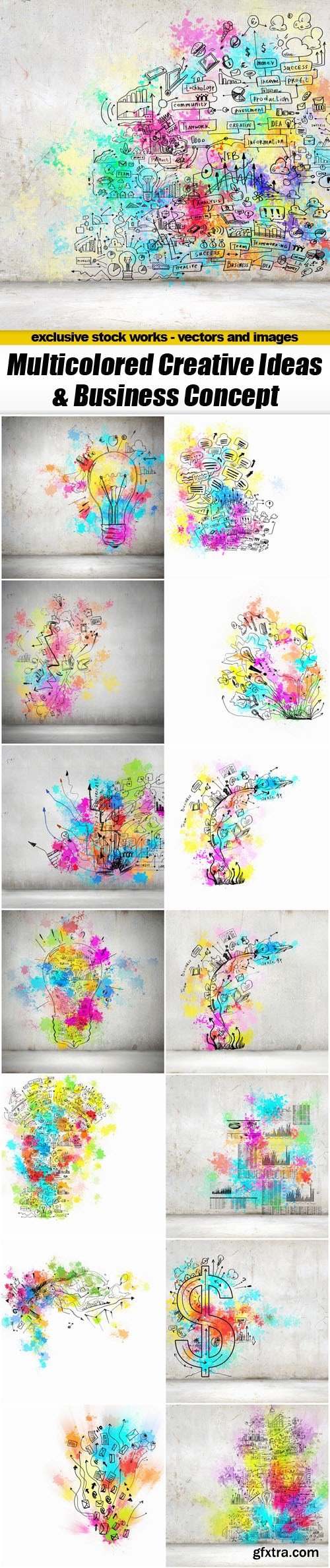 Multicolored Creative Ideas & Business Concept - 15xUHQ JPEG