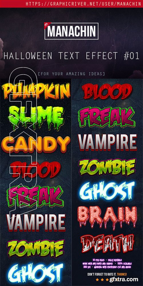 GraphicRiver - One Click Premium Halloween Text Effects Vol1 18271544