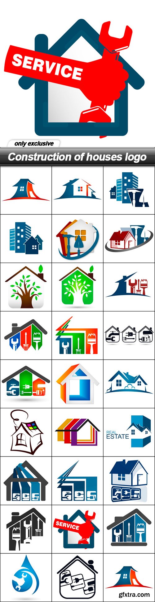 Construction of houses logo - 26 EPS