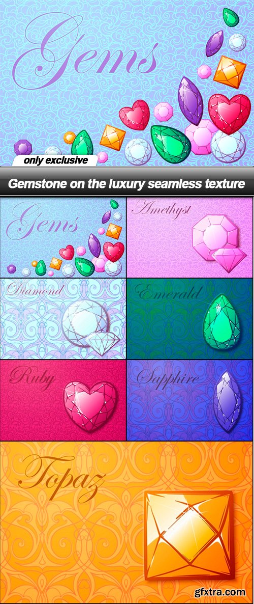 Gemstone on the luxury seamless texture - 7 EPS