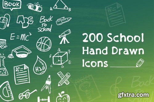 School and Education Hand Drawn Icons