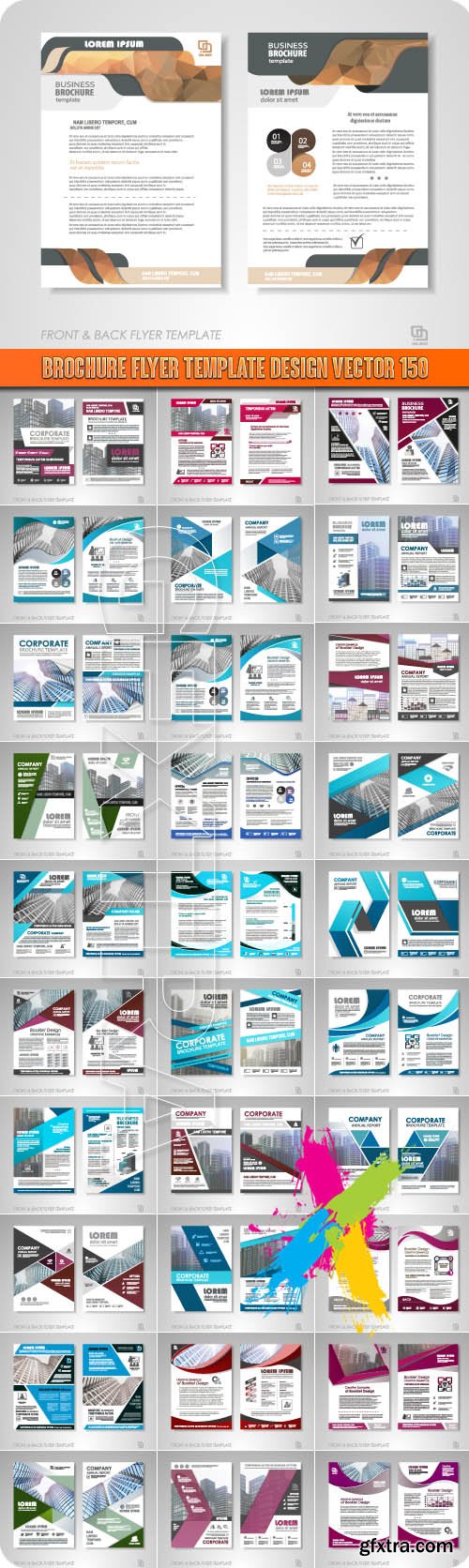 Brochure flyer template design vector 150