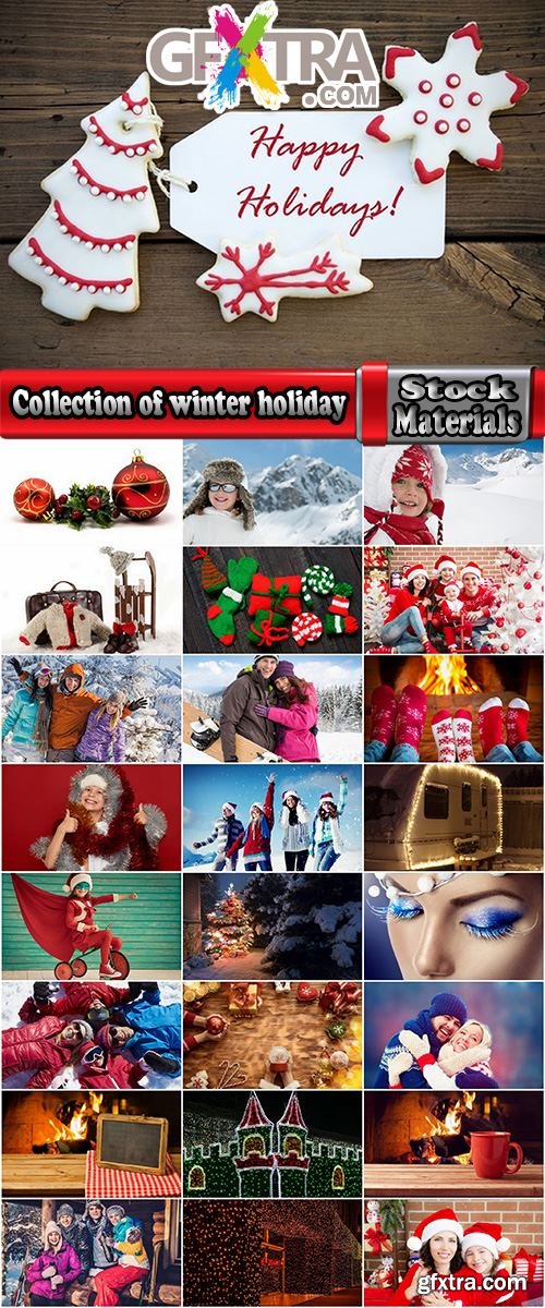 Collection of winter holiday mountain nature snow Christmas lights 25 HQ Jpeg