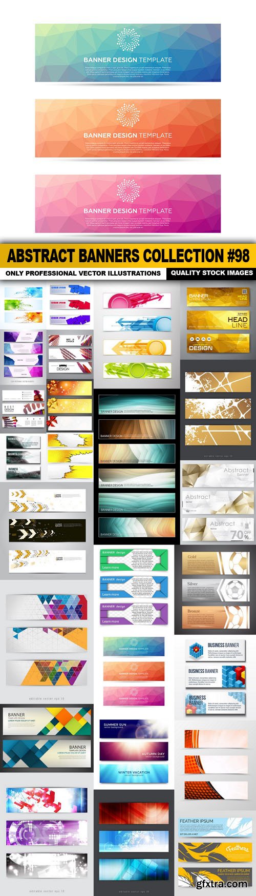 Abstract Banners Collection #98 - 25 Vectors