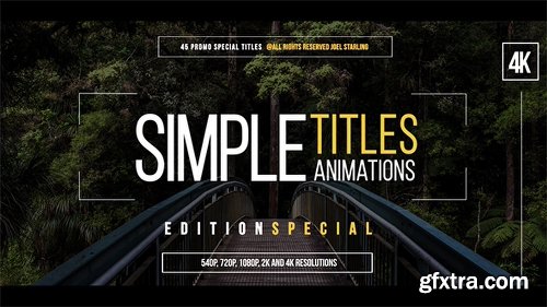 Videohive 45 Simple Titles (Edition Special) 17220020