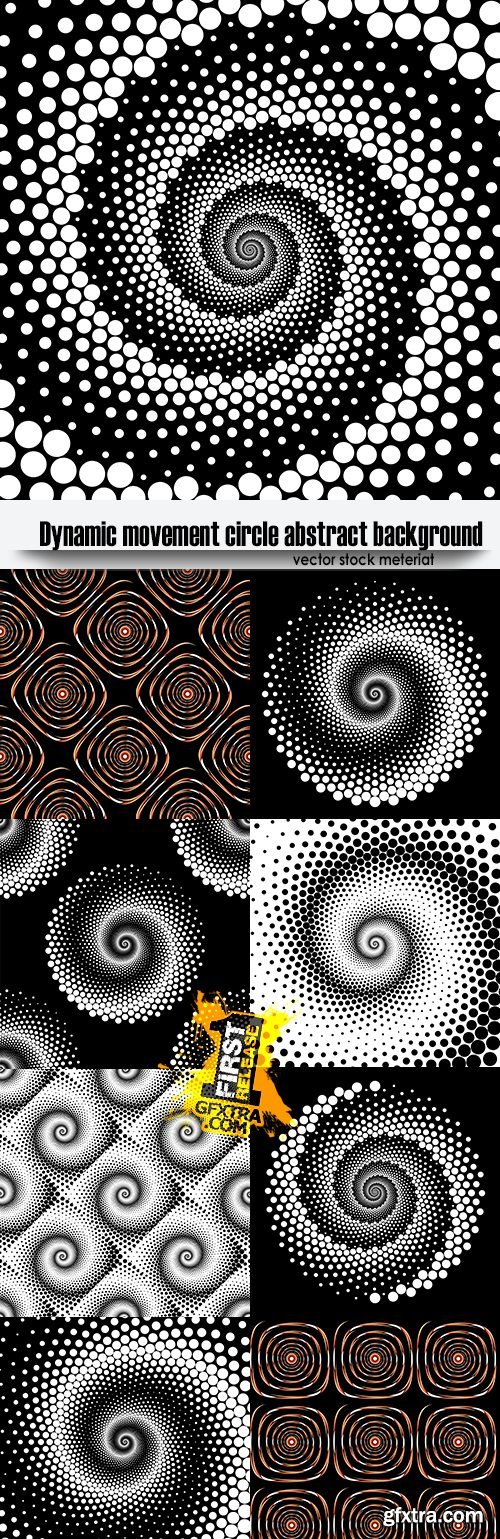 Dynamic movement circle abstract background