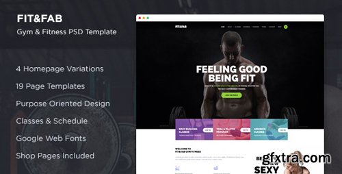 ThemeForest - Fit & Fab - Gym And Fitness PSD Template 13480221