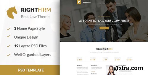ThemeForest - RIGHTFIRM - Law & Business PSD Template 15678533