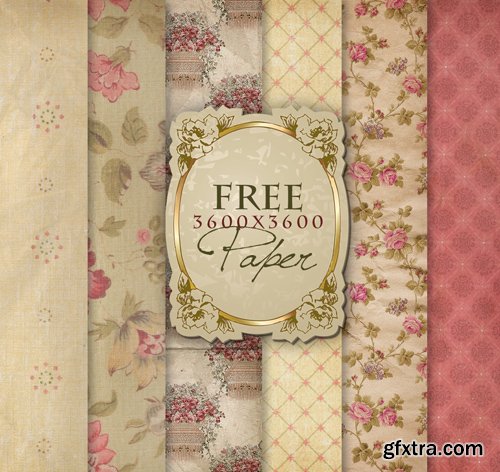 Flower Backgrounds in Vintage Style, part 28