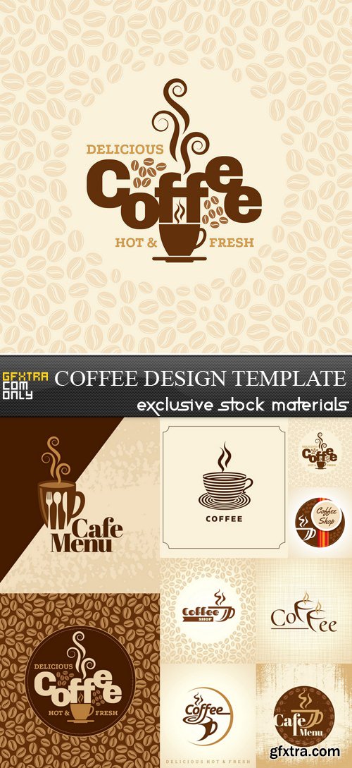 Coffee Design Template 9xEPS