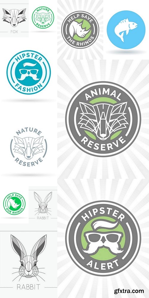 Wildlife park animal reserve icon emblem