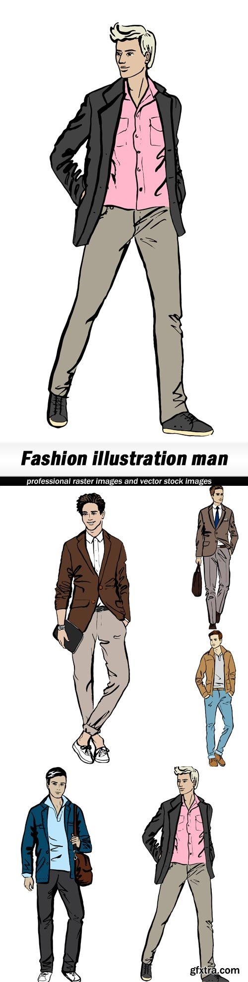 Fashion illustration man - 5 EPS