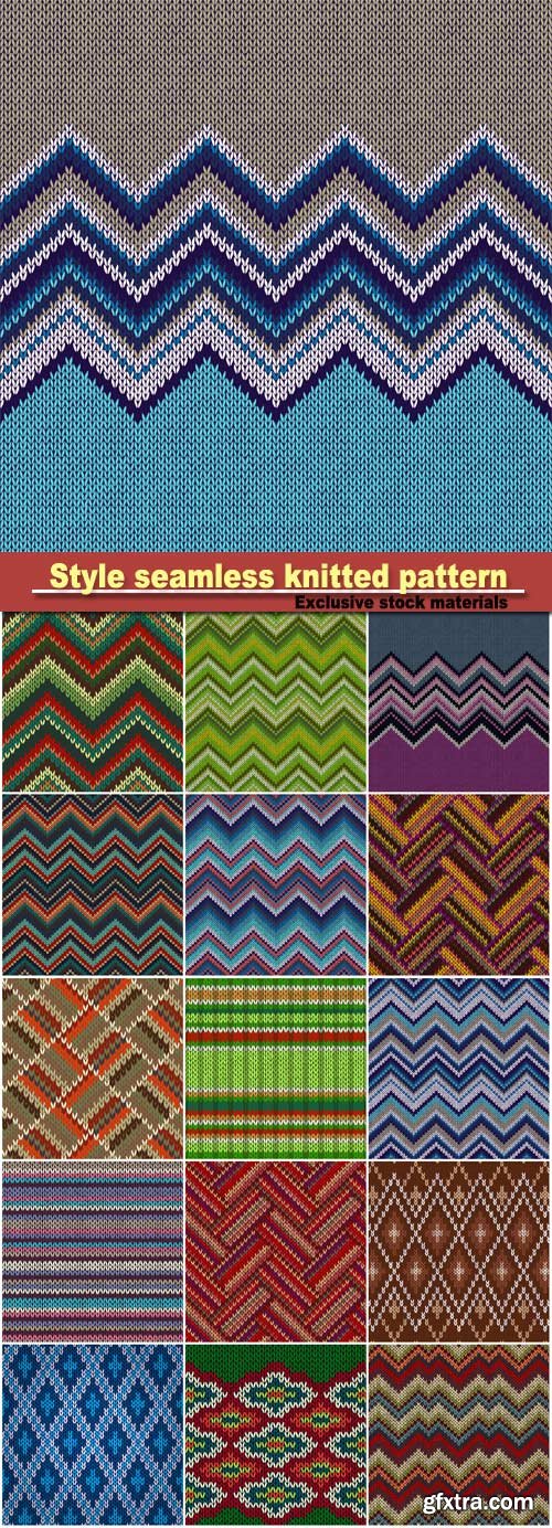 Style seamless knitted pattern