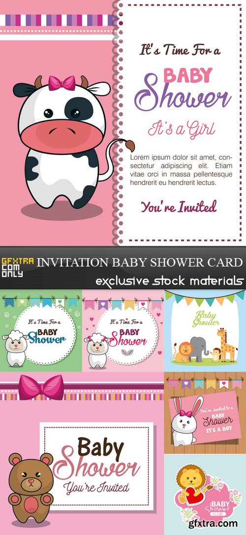 Invitation Baby Shower Card - 7 EPS