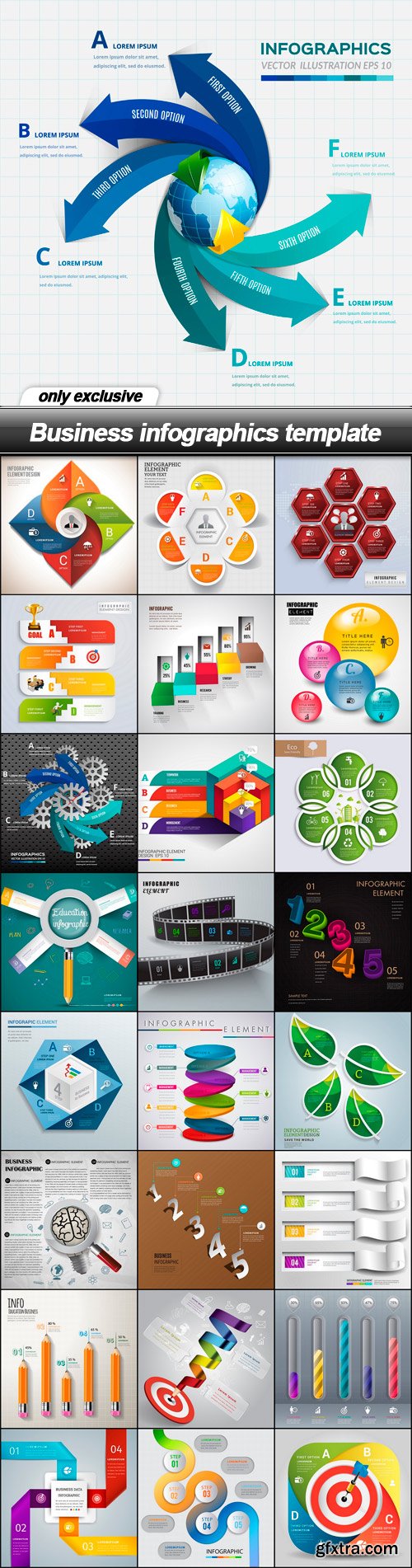 Business infographics template - 25 EPS